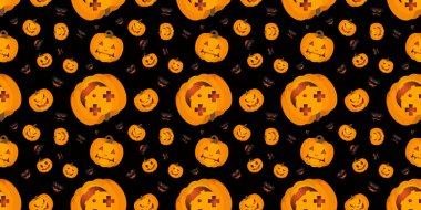 Balkabağını beyaz arka plana ayarla. Cadılar Bayramı için tasarladığın tasarım için gülümseyen turuncu balkabağı..