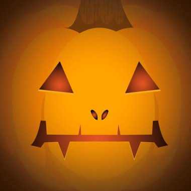 Balkabağını beyaz arka plana ayarla. Cadılar Bayramı için tasarladığın tasarım için gülümseyen turuncu balkabağı..