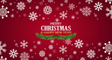 Kırmızı hediye kutularıyla dekore edilmiş arka plan. Mutlu Noeller..