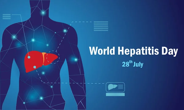 Concept Hepatitis Vector Illustration Banner Poster World Hepatitis Day — стоковый вектор