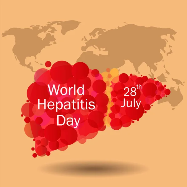 Concept Hepatitis Vector Illustration Banner Poster World Hepatitis Day — стоковый вектор