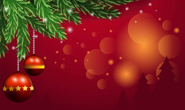 Pozadí Zdobené Červenými Dárkovými Krabicemi Veselé Vánoce — Stockový vektor
