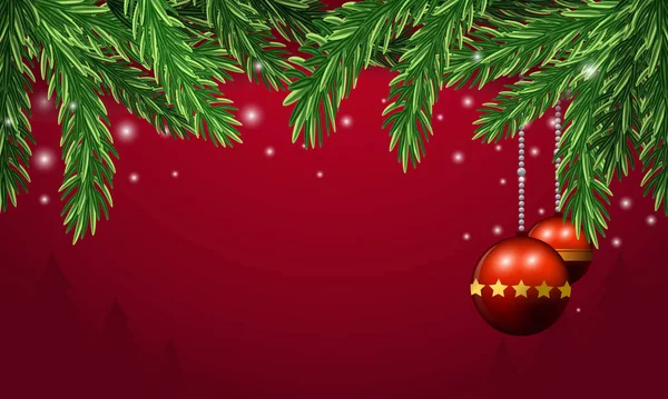 Pozadí Zdobené Červenými Dárkovými Krabicemi Veselé Vánoce — Stockový vektor