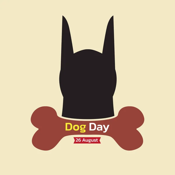 Feliz Día Nacional Del Perro Agosto Día Nacional Del Perro — Vector de stock