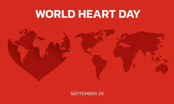 Vector Illustration Poster Banner World Heart Day Background Creative Illustration — Stock Vector