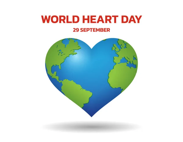 Vektor Illustration Affisch Eller Banderoll För World Heart Day Bakgrund — Stock vektor