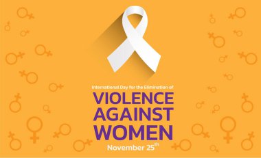 Eleme, şiddete karşı kadın için bir arka plan için uluslararası gün vektör çizim