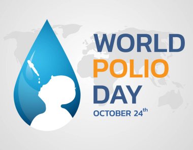 Vector illustration on the theme of world Polio day on October 24 . clipart