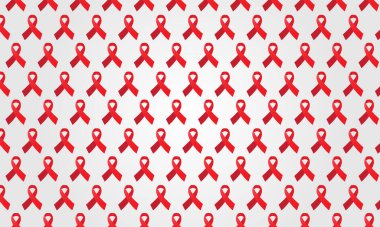 Dünya AIDS Günü Afiş Arkaplan Resimleri. AİDS farkındalığı. Dünya Yardım Günü konsepti. Kırmızı Kurdele. Vektör illüstrasyonu EPS10
