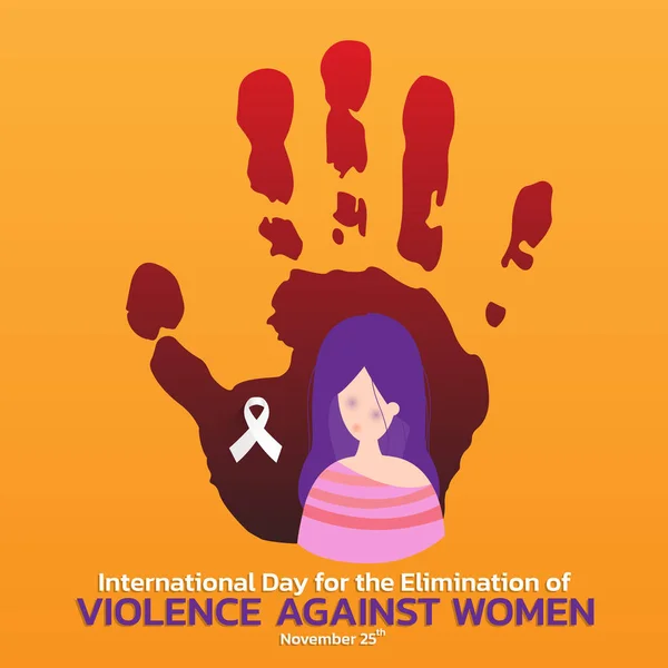 Illustration Vectorielle Contexte Pour Journée Internationale Pour Élimination Violence Égard — Image vectorielle