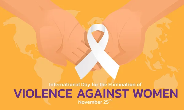 Illustration Vectorielle Contexte Pour Journée Internationale Pour Élimination Violence Égard — Image vectorielle