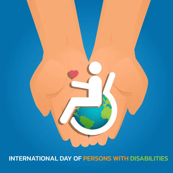 Векторная Иллюстрация Тему Международного Дня Инвалидов Отмечается Ежегодно Декабря Всему — стоковый вектор