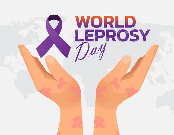 Vector Illustration Theme World Leprosy Day January — Stock Vector