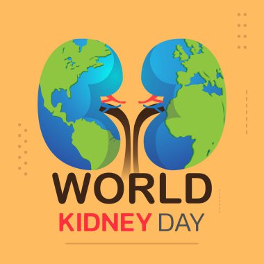 Dünya Böbrek Günü için vektör çizimi.