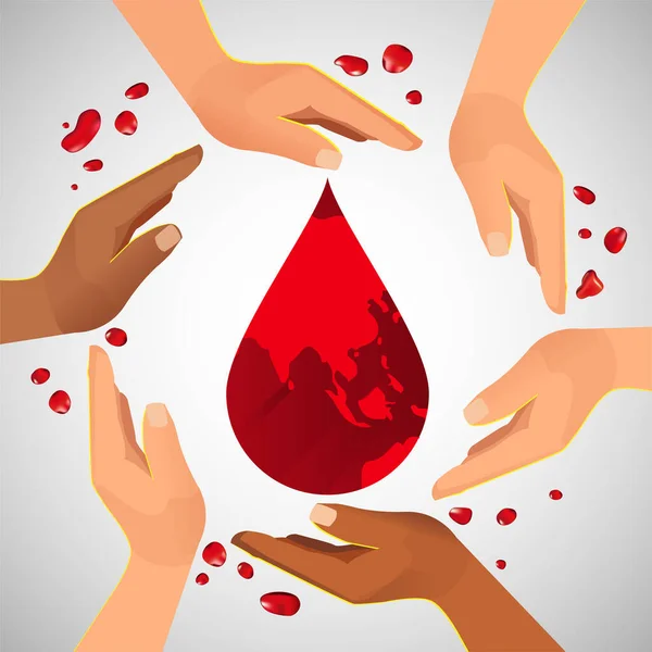 世界血友病日 World Hemophilia Day 是每年4月17日的一个世界血友病日 是一种遗传性出血障碍 血液不能正常凝固 并可能导致自发出血 矢量说明 — 图库矢量图片