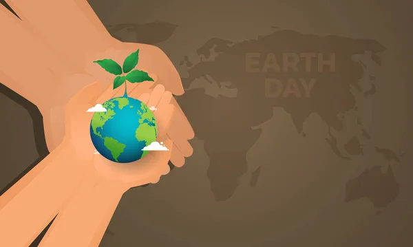 Weltumwelt Und Erdtagweltumwelt Und Erdtag Tag Der Glücklichen Erde — Stockvektor