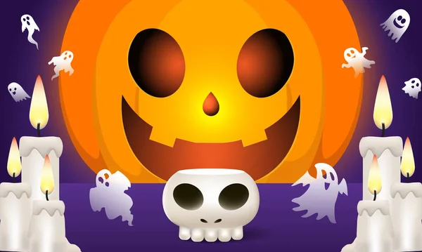 Halloween Background Party Sale Halloween Night Happy Halloween Banner — 스톡 벡터