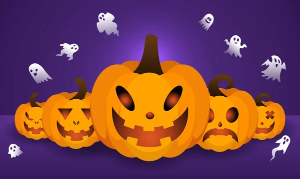 Fundo Halloween Para Uma Festa Venda Noite Halloween — Vetor de Stock