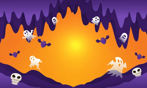 Halloween Background Party Sale Halloween Night Happy Halloween Banner — 스톡 벡터