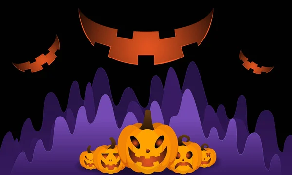 Fond Halloween Pour Une Fête Une Vente Sur Nuit Halloween — Image vectorielle
