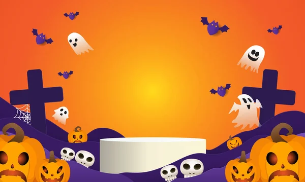 Halloween Background Party Sale Halloween Night Happy Halloween Banner — 스톡 벡터