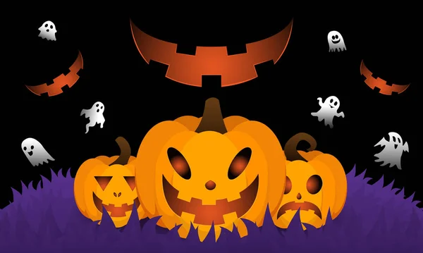 Fondo Halloween Para Una Fiesta Venta Noche Halloween — Vector de stock