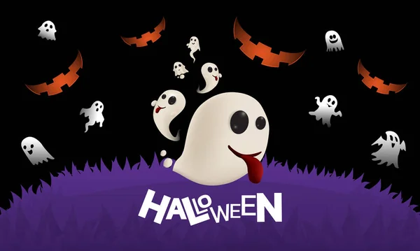 Halloween Background Party Sale Halloween Night Happy Halloween Banner — Image vectorielle