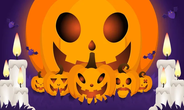 Latar Belakang Halloween Untuk Pesta Dan Penjualan Pada Malam Halloween - Stok Vektor