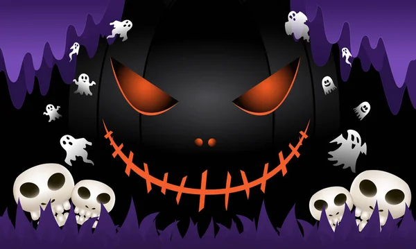 Halloween Background Party Sale Halloween Night Happy Halloween Banner — Vector de stock