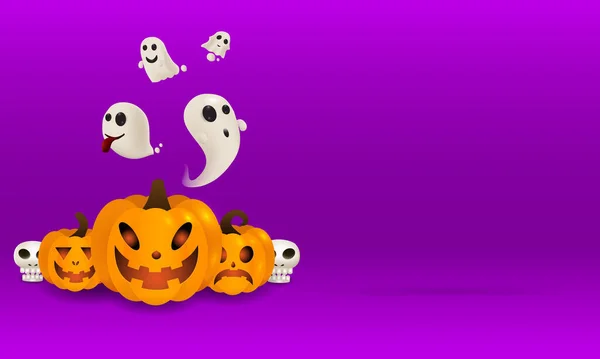 Halloween Bakgrund För Fest Och Försäljning Halloween Night Happy Halloween — Stock vektor