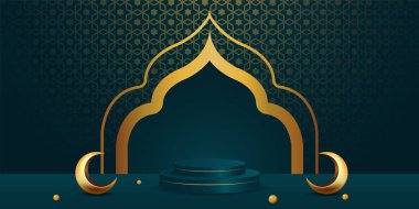 Ramazan kareem afiş arkaplan tasarımı illüstrasyonu