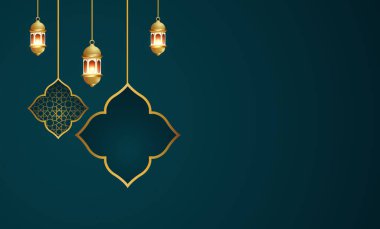 Ramazan kareem afiş arkaplan tasarımı illüstrasyonu.