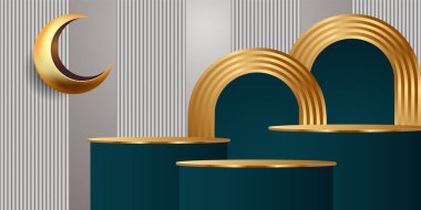 Ramazan kareem afiş arkaplan tasarımı illüstrasyonu.