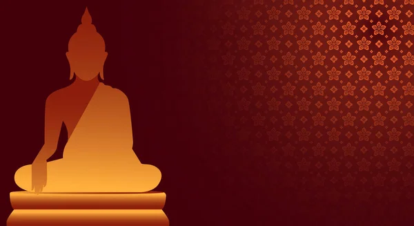 Contexte Pour Makha Bucha Day Vesak Day Atthami Puja Day — Image vectorielle