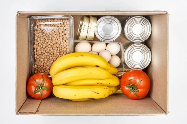 Food Donation Box — Stok fotoğraf