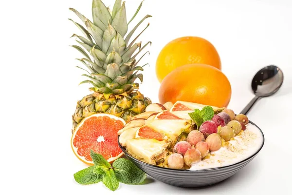 Healthy Food Concept Porridge Fresh Fruits Berries — Foto de Stock