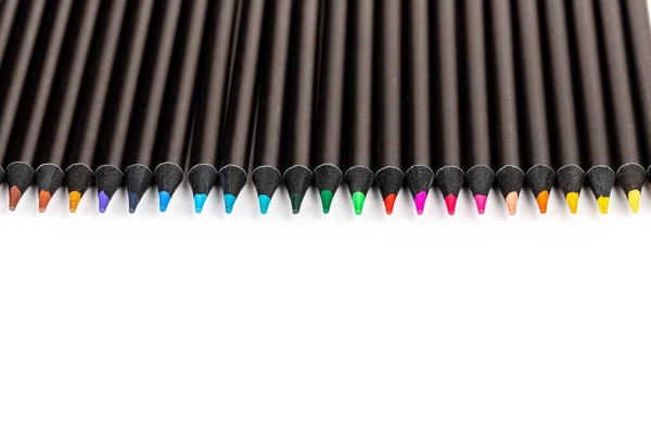Line Colored Pencils White — Stock Photo, Image