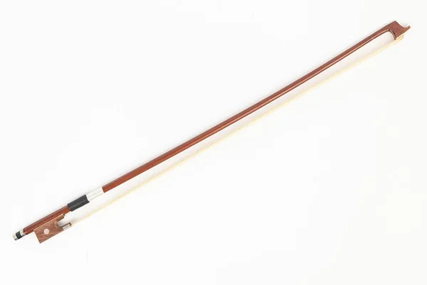 Wooden Fiddle Bow Isolated White Background — Stock Photo, Image