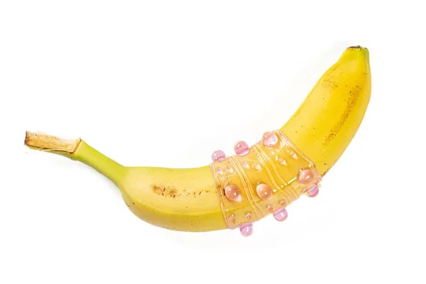 Sex Toy Pink Penis Sleeve Banana — Foto de Stock