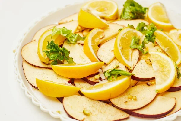 Lemon Apple Based Healthy Dieting Meal —  Fotos de Stock