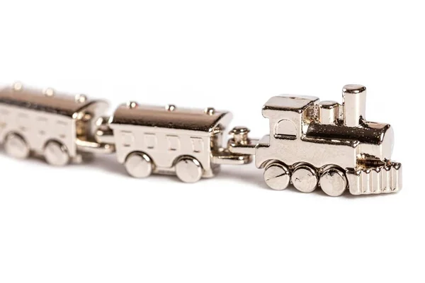 Miniature Metal Model Steam Locomotive Carriages Clos Stock Picture