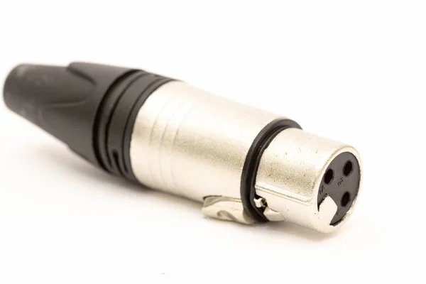 Xlr Connector Voor Microfoonkabel — Stockfoto