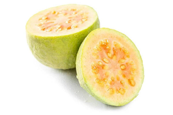 Cut Two Halves Juicy Guava — Foto de Stock