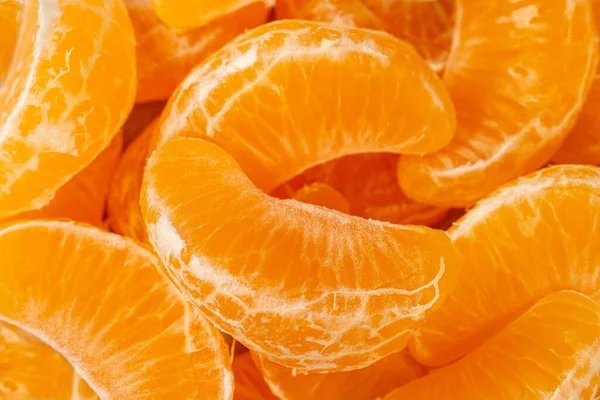 Close Background Tangerine Slices Peel — Fotografia de Stock