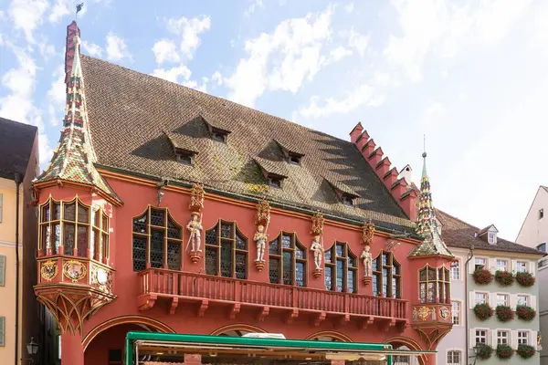 Lindo Salão Histórico Comerciantes Friburgo Alemanha — Fotografia de Stock
