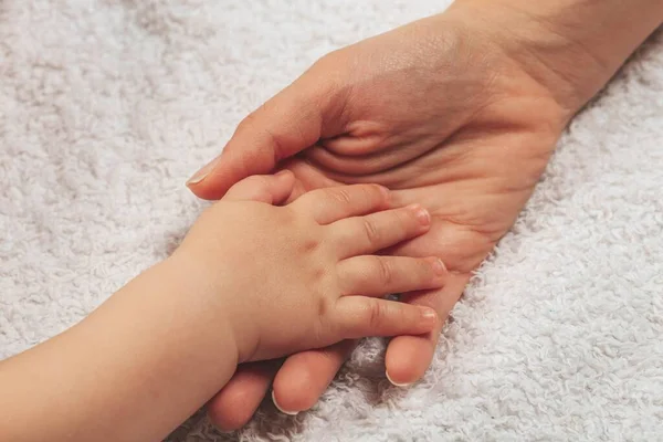 Mother Baby Hands Together — Stockfoto