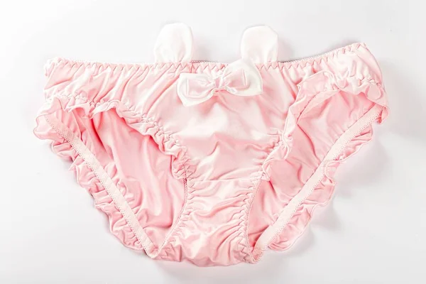 Pink women\'s panties with bow and ears
