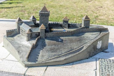 Belgrad 'daki Kalemegdan Kalesi metal modeli