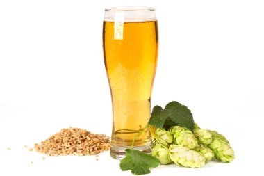 İçinde malzemeler olan bir bardak light bira. Oktoberfest geçmişi