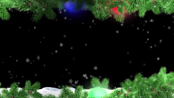 Marco de Navidad y presentación de invierno — Vídeos de Stock